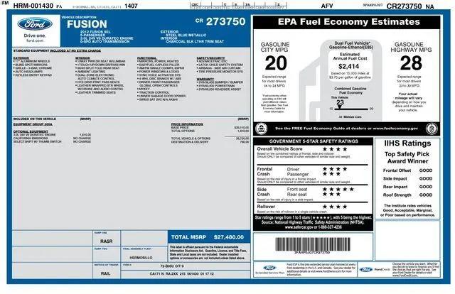 2012 Ford Fusion SEL for sale in Columbus, IN