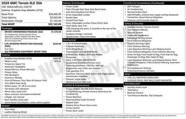 2020 GMC Terrain FWD SLE