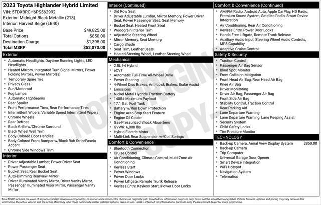2023 Toyota Highlander Hybrid Limited