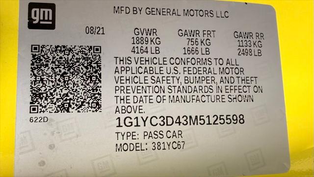 2021 Chevrolet Corvette Stingray RWD Convertible 3LT