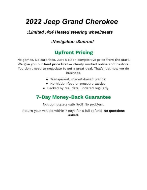 2022 Jeep Grand Cherokee L Limited 4x4 for sale in Green Bay, WI