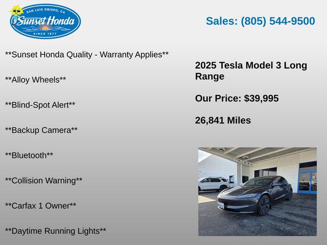 2025 Tesla Model 3 Long Range Rear-Wheel Drive