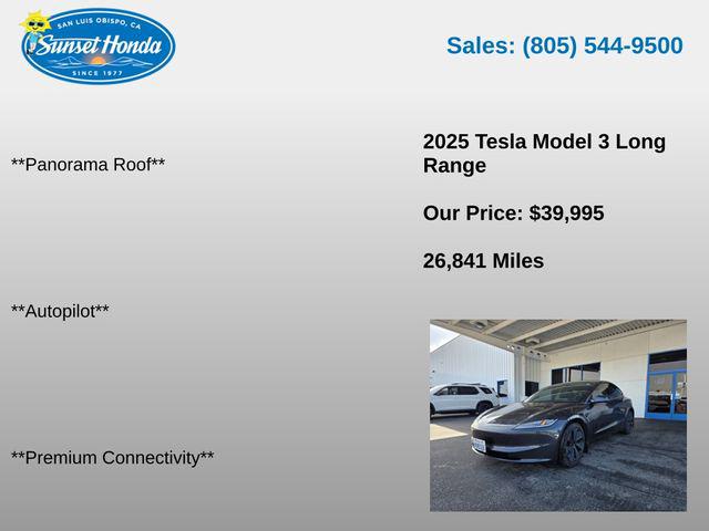 2025 Tesla Model 3 Long Range Rear-Wheel Drive