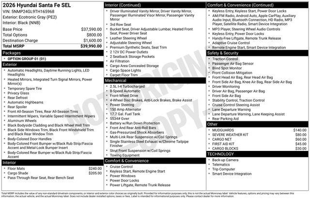 Used 2026 Hyundai Santa Fe SEL For Sale in Olive Branch, MS