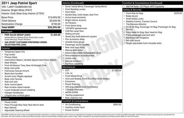 2011 Jeep Patriot Sport