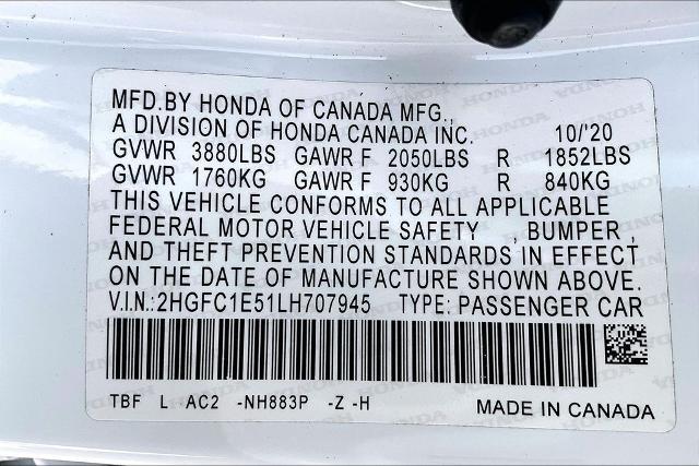 2020 Honda Civic Sedan