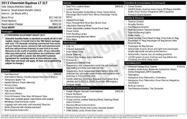 2013 Chevrolet Equinox 2LT