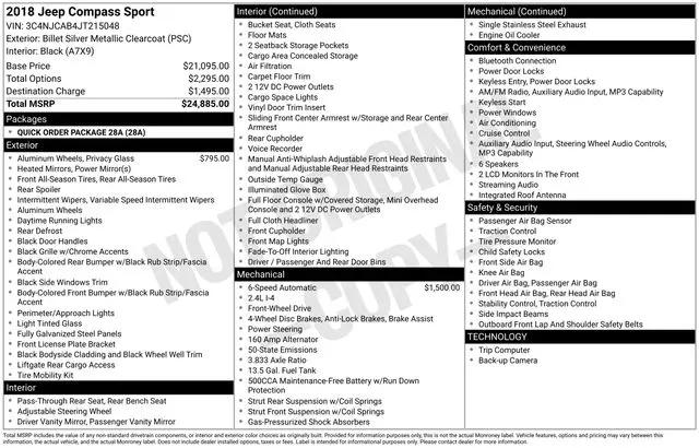 2018 Jeep Compass Sport FWD