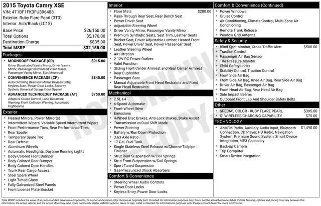 2015 Toyota Camry XSE