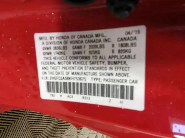 2019 Honda Civic Si