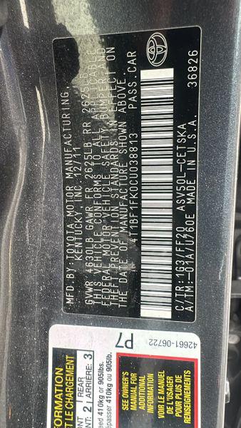 2012 Toyota Camry SE
