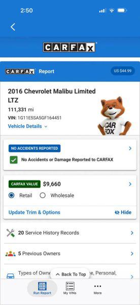 2016 Chevrolet Malibu Limited LTZ