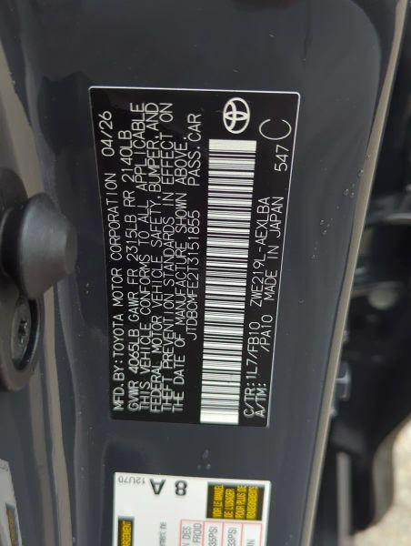 2026 Toyota Corolla Hybrid Hybrid LE