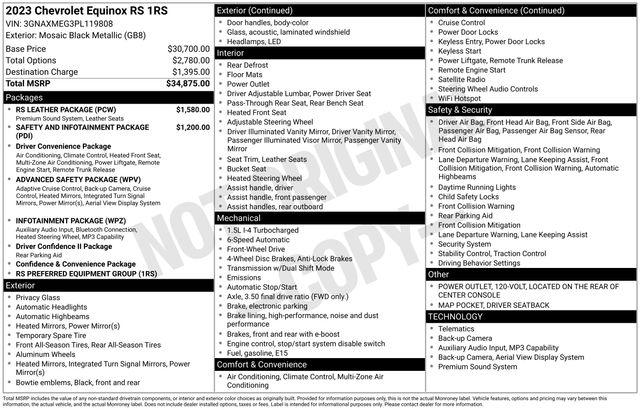 2023 Chevrolet Equinox FWD RS