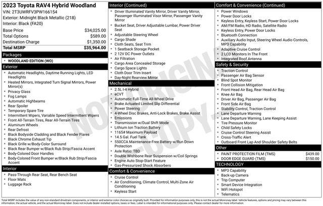 2023 Toyota RAV4 Hybrid Woodland Edition for sale in Scranton, PA