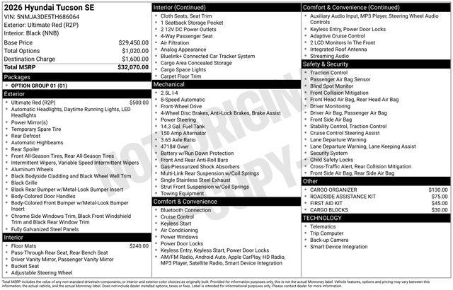 Used 2026 Hyundai Tucson SE For Sale in Olive Branch, MS
