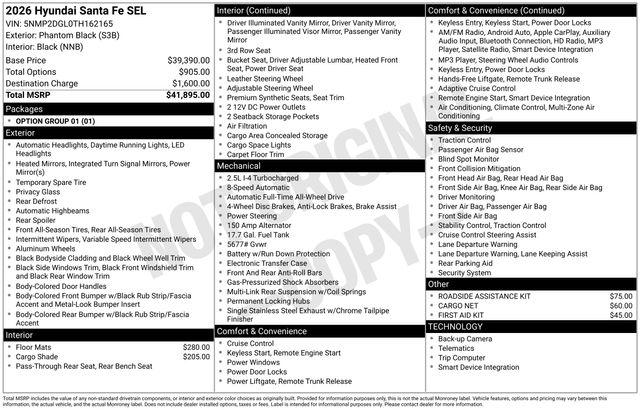 Used 2026 Hyundai Santa Fe SEL For Sale in Olive Branch, MS