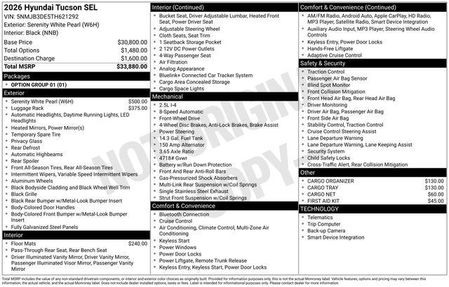 Used 2026 Hyundai Tucson SEL For Sale in Olive Branch, MS