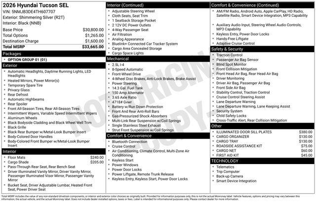 Used 2026 Hyundai Tucson SEL For Sale in Olive Branch, MS