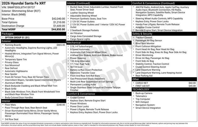 Used 2026 Hyundai Santa Fe XRT For Sale in Olive Branch, MS