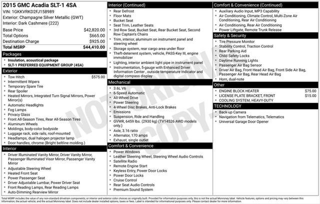 2015 GMC Acadia SLT-1