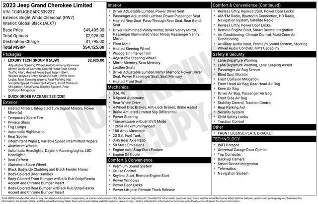 2023 Jeep Grand Cherokee Limited 4x2 for sale in Sherman, TX