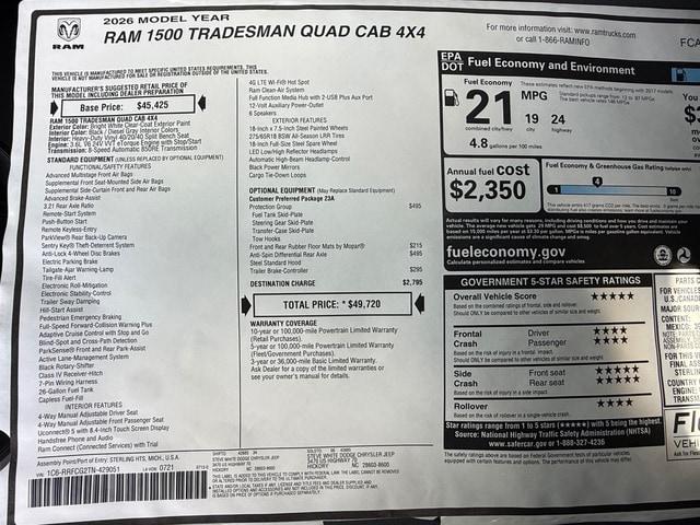 2026 Ram 1500 Tradesman Quad Cab 4x4 64 Box