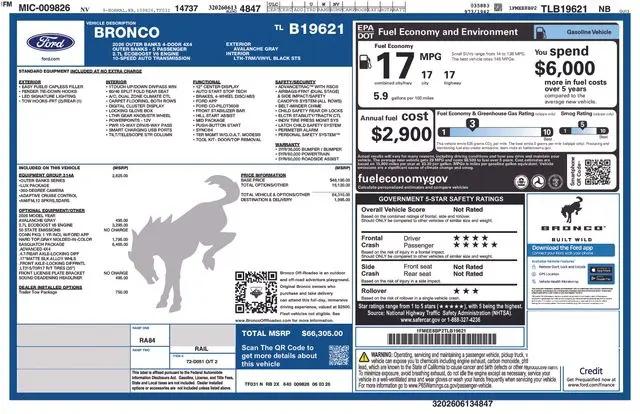 2026 Ford Bronco Outer Banks for sale in Reno, NV