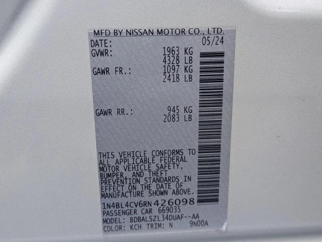2024 Nissan Altima SR FWD