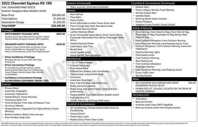 2022 Chevrolet Equinox FWD RS