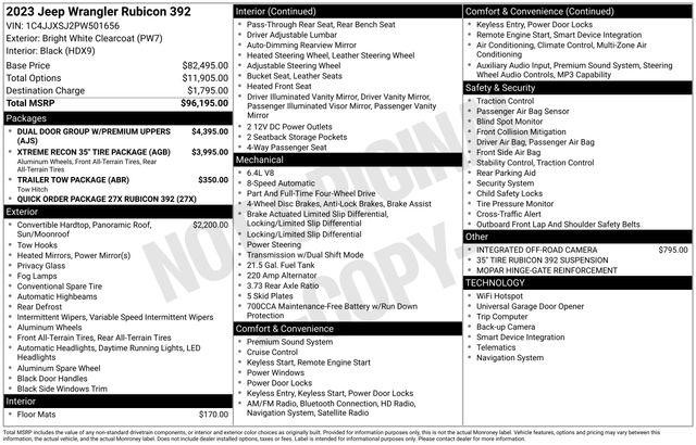 2023 Jeep Wrangler 4-Door Rubicon 392 4x4