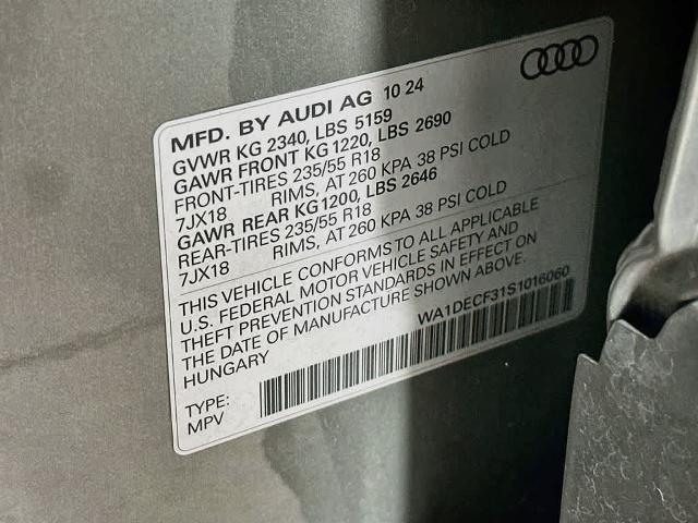 2025 Audi Q3 Premium 45 TFSI S line quattro Tiptronic