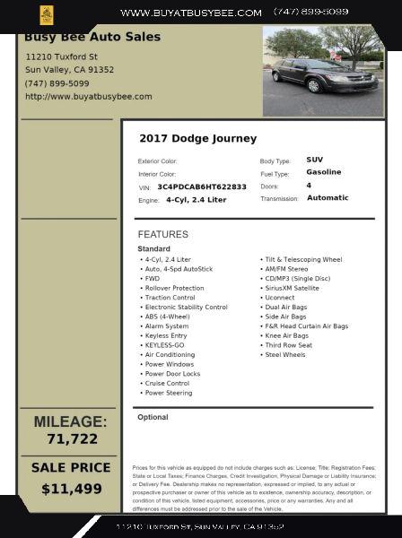 2017 Dodge Journey SE