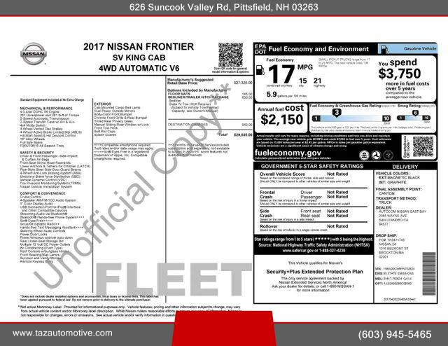 2017 Nissan Frontier SV
