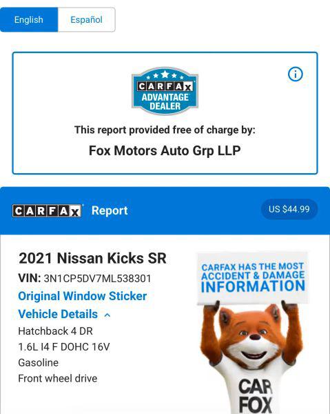 2021 Nissan Kicks SR Xtronic CVT