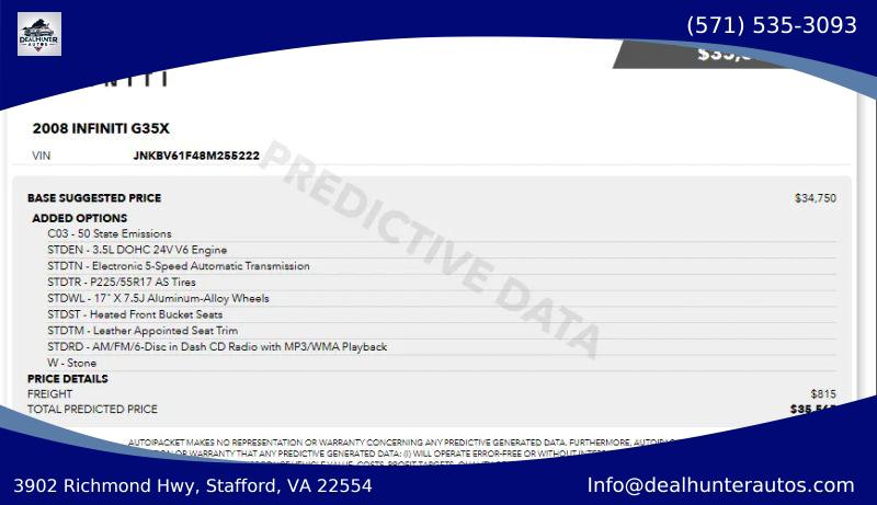 2008 INFINITI G35 G35x for sale in Stafford, VA