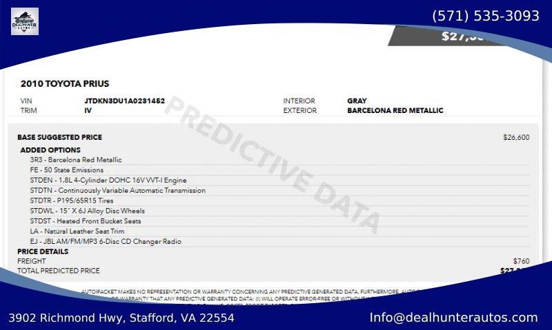 2010 Toyota Prius IV for sale in Stafford, VA