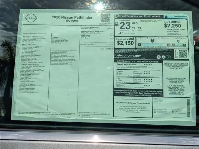 2026 Nissan Pathfinder SV