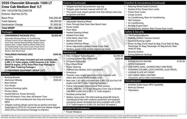 2020 Chevrolet Silverado 1500 4WD Crew Cab Standard Bed LT