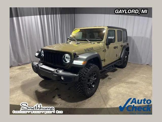 2025 Jeep Wrangler 4-Door Willys 4x4 for sale in gaylord, MI