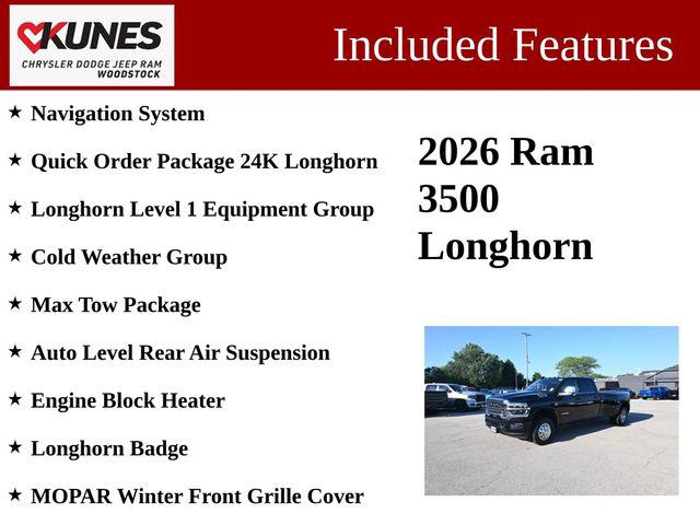 2026 RAM 3500 RAM 3500 LIMITED LONGHORN CREW CAB 4X4 8 BOX 2026 RAM 3500 RAM 3500 LIMITED LONGHORN CREW CAB 4X4 8 BOX