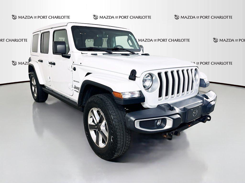 Bright White Clearcoat 2020 Jeep Wrangler Unlimited Sahara 4WD SUV / Crossover Four-Wheel Drive Automatic