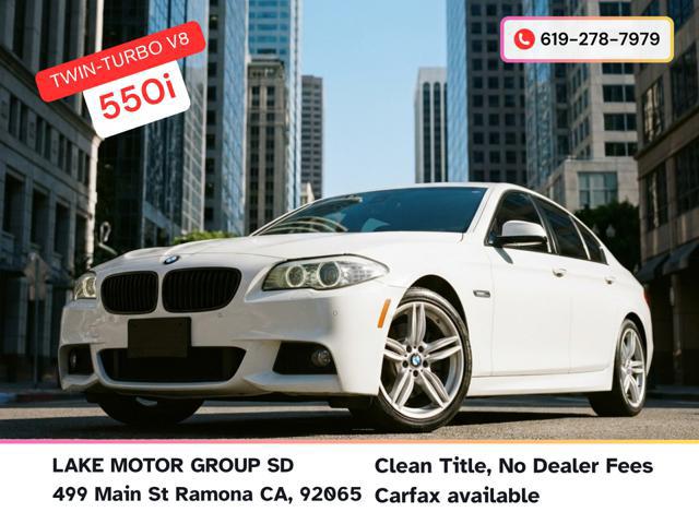 Alpine White 2012 BMW 5 Series 550i Sedan RWD Sedan Rear-Wheel Drive Manual