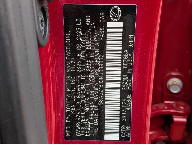2021 Lexus ES 350 F SPORT