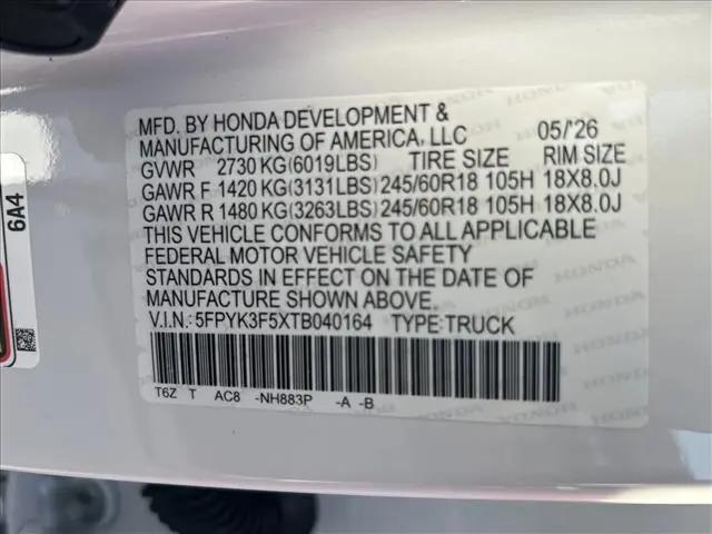 2026 Honda Ridgeline RTL