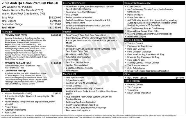 2023 Audi e-tron Premium Plus 50 quattro for sale in Annapolis, MD