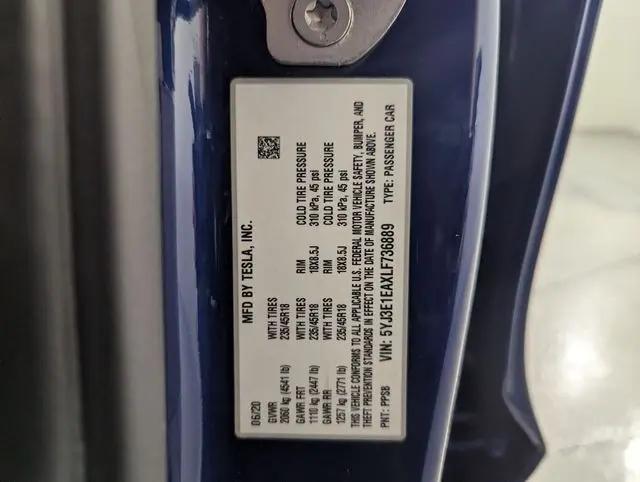 2020 Tesla Model 3 Standard Range Plus Rear-Wheel Drive