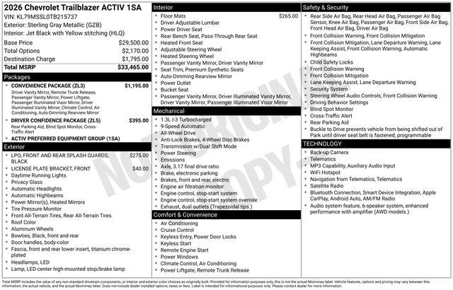 2026 Chevrolet TrailBlazer AWD ACTIV