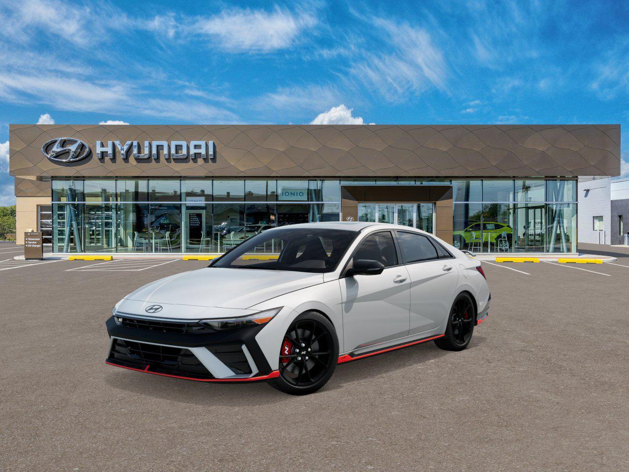 Atlas White 2026 Hyundai Elantra N Sedan Front-Wheel Drive Automatic