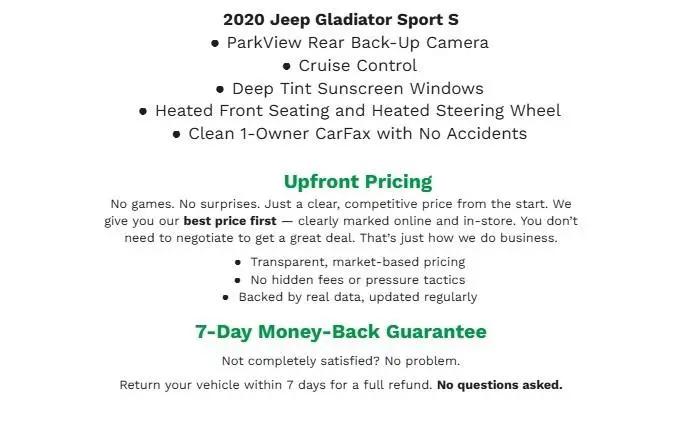 2020 Jeep Gladiator Sport S for sale in Appleton, WI